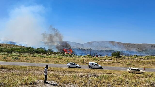 Incendio forestal en Villa Ventana
