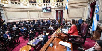 La vicepresidenta Victoria Villarruel lleva adelante las negociaciones por la "ley bases" (Foto: Comunicación Senado)