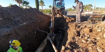 La Municipalidad de Luján de Cuyo ya realizó algunos trabajos sobre el colecgor, el principal del departamento. Gentileza MLC