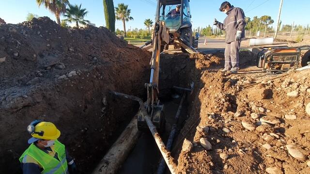 La Municipalidad de Luján de Cuyo ya realizó algunos trabajos sobre el colecgor, el principal del departamento. Gentileza MLC