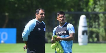 El Celeste practicó esta mañana en el Predio Armando Pérez. El cuerpo técnico interino comandado por Norberto Fernández sigue al frente del plantel. (José Gabriel Hernández / La Voz)