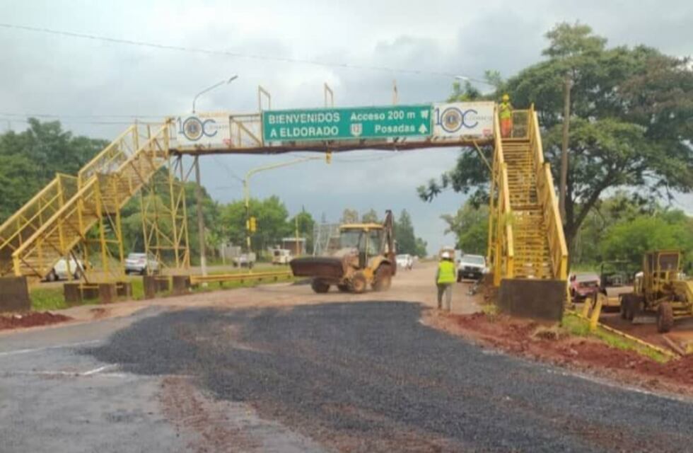 Eldorado: ejecutan tareas en el anillo central de la rotonda y sus ramas