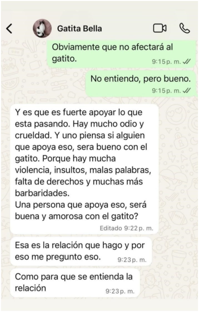 Le negaron adoptar un gato por apoyar a Javier Milei y el caso se volvió viral