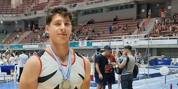 El sanjuanino Nahuel Martínez, campeón argentino de gimnasia artística.
