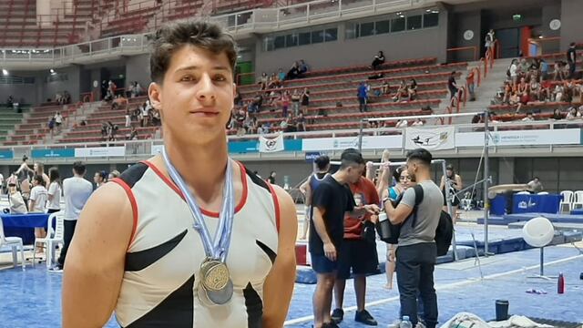 El sanjuanino Nahuel Martínez, campeón argentino de gimnasia artística.