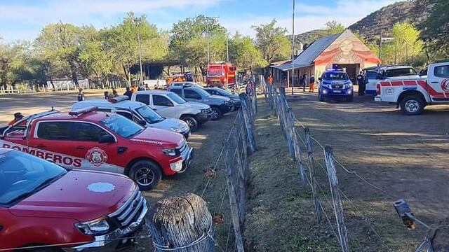 Amplio operativo para dar con la mujer, que es buscada desde el pasado jueves (Federación de Bomberos Voluntarios de la Provincia de Córdoba).