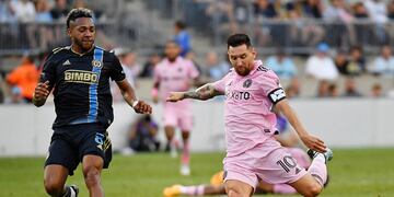 Gol de Lionel Messi, delantero del Inter Miami contra Philadelphia. (REUTERS)