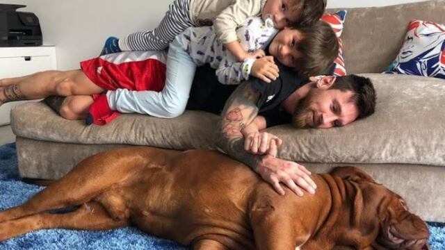 Hulk y los Messi, tiempo atrás. (@antonelaroccuzzo)