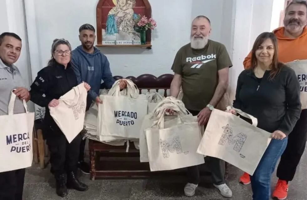 En la cárcel de Bahía Blanca fabricaron bolsas reutilizables para instituciones
