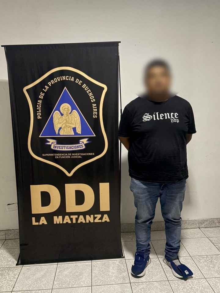 Bernabé Jesús Mallon (42), detenido por la DDI de La Matanza.
