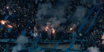 La hinchada de Belgrano se siente local en Villa Mercedes (San Luis).