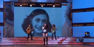 Para graficar la canción "Yo no soy esa mujer", que cantó Jujuy Jiménez, pusieron una foto de la niña cuya historia es un símbolo del Holocausto, y en la red destrozaron a la producción.