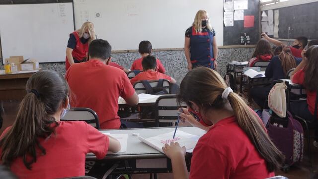La evaluación Aprender 2021 abarcó a alumnos de 6to grado de las escuelas mendocinas, en este caso la imagen corresponde a la Escuela Martínez de Rosas. Gentileza Gobierno de Mendoza