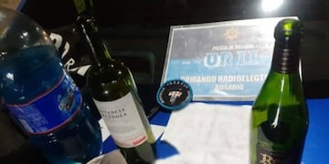 La policía secuestró las botellas con combustible tras la denuncia en Nansen y bulevar Rondeau.