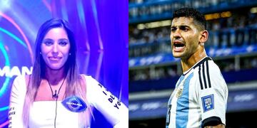 Cata Gorostidi habló de la relación que mantuvo con el futbolista de la Selección Argentina. (Collage: Gentileza Telefe/AP)