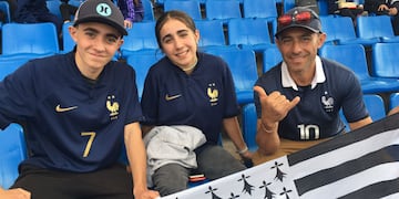 La familia de Tunuyán que alentó a Francia, su segunda selección. Foto: Los Andes