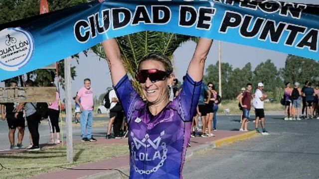 Noelia Giandón fue ganadora en Damas de la tercera edición del Duatlón "Ciudad de Punta Alta". (Foto: Marcelo Barth).