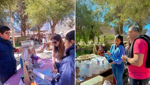 Turistas aprecian las artesanías y productos de la gastronomía tradicional jujeña, en las vacaciones de invierno 2025.