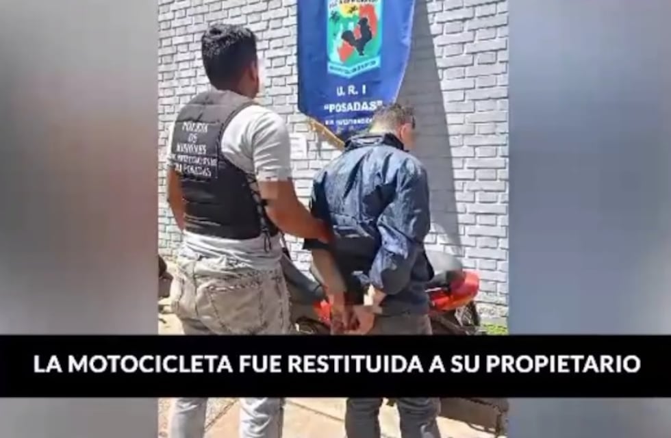 Gracias a las cámaras de seguridad, recuperan una motocicleta robada en Posadas