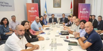 La reunión se llevó a cabo este lunes a la tarde en el Ministerio de Trabajo, Empleo y Seguridad Social.