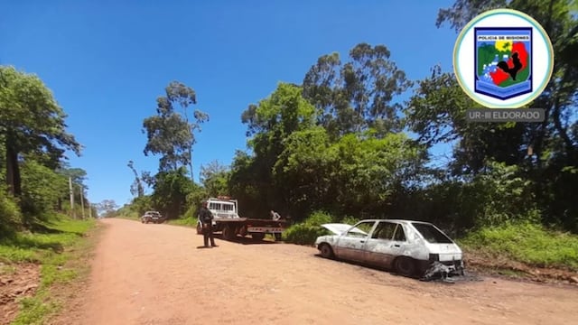 Un hombre sufrió quemaduras tras el incendio de su auto en Eldorado.