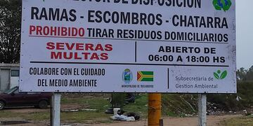 El sitio de disposición de ramas, escombros y chatarra de Av. Constituyente abierto de 6 a 18