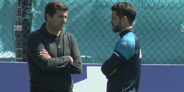 Fernando Gago dirigió su primera práctica en Racing.