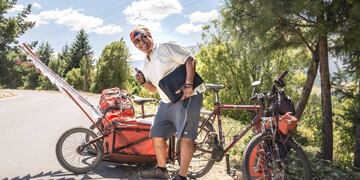 Martín Alzamora Superó la obesidad y viaja en bicicleta para generar conciencia.