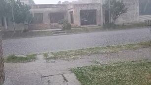 Abundante caída en Sampacho, en el sur de Córdoba (Captura de video).