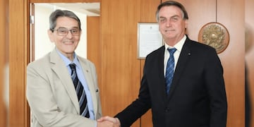 Roberto Jefferson junto a Jair Bolsonaro