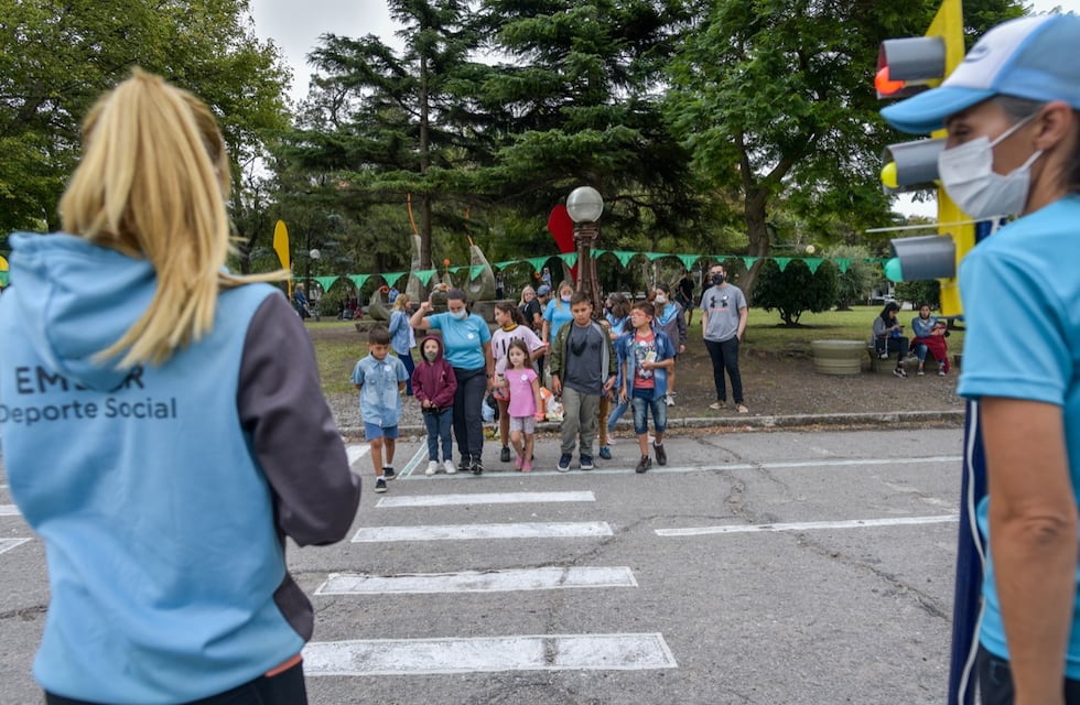 Niños y niñas aprendieron sobre seguridad vial en la Plaza Mitre