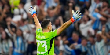 Dibu Martínez, el arquero de la Selección Argentina (AP)