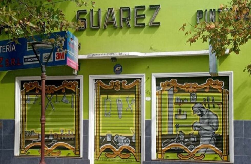 En Godoy Cruz pintan Arte en las persianas