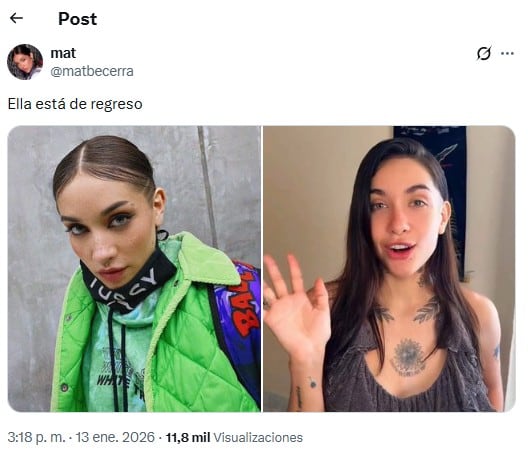 El cambio de look radical de María Becerra: se rapó y confirmó que una vieja era "está de regreso"