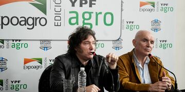 Expoagro 2024 en San Nicolás. Javier Milei junto a José Luis Espert.