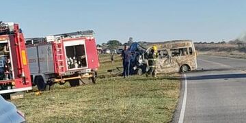 El trágico choque se produjo este domingo, en la ruta S-253. (Gentileza Diario Río Tercero)