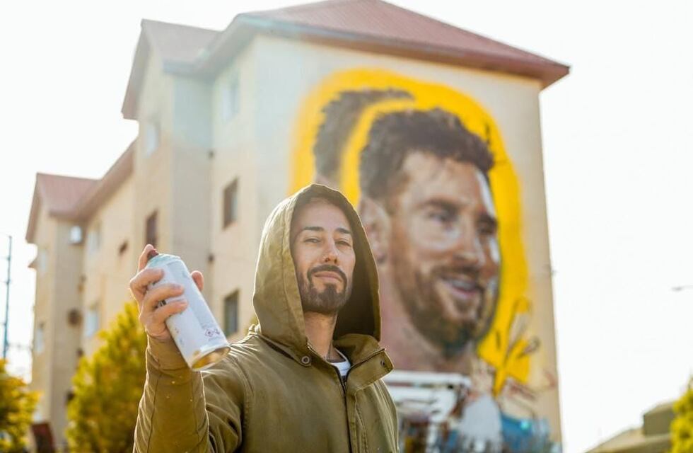 El mural de Messi de Ushuaia tuvo repercusión nacional