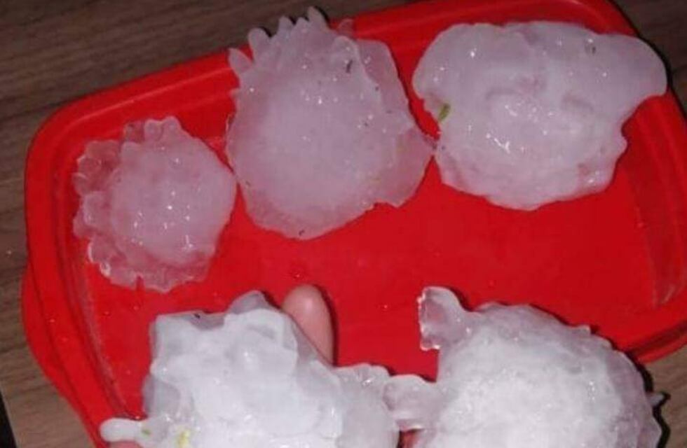 Impactante: en Fraga cayó granizo del tamaño de una naranja