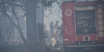 Voraz incendio en barrio Procrear Liceo. (Facundo Luque / La Voz)