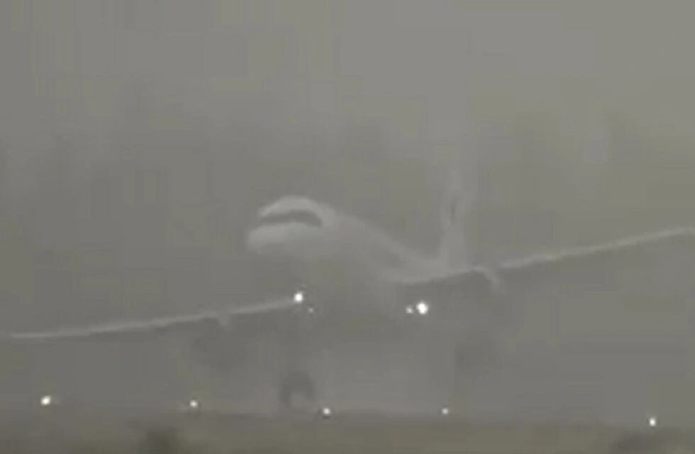 La impactante maniobra de un piloto de avión en Neuquén por el temporal de viento