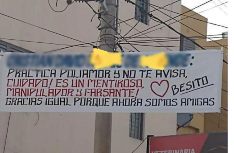 Otro escrache amoroso viral en Córdoba: “Practica poliamor y no te avisa. ¡Cuidado!”
