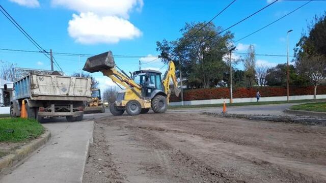Más calles de hormigón en Zavalla (Facebook Comuna de Zavalla)