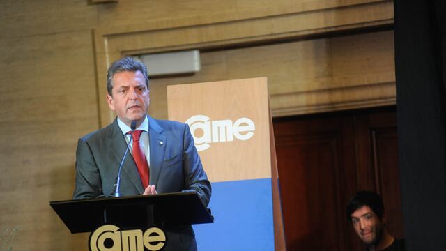 Sergio Massa Ministro de Economía en CAME Argentina. Foto: Federico López Claro