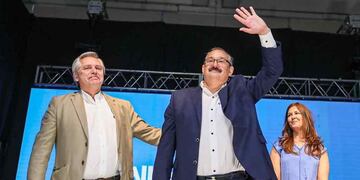 Fernández y Leavy en Salta (Prensa Alberto Fernández).