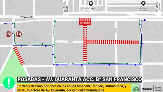 Se encuentra restringido el ingreso al barrio San Francisco en Posadas.
