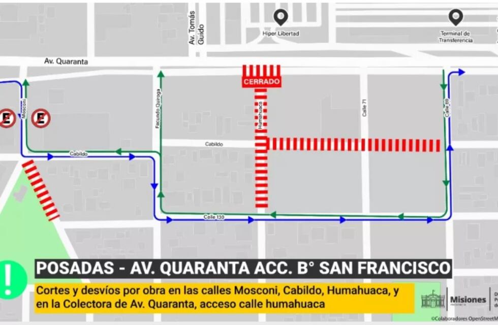 Se encuentra restringido el ingreso al barrio San Francisco en Posadas