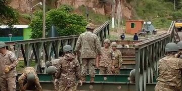 Los trabajos del puente nuevo.