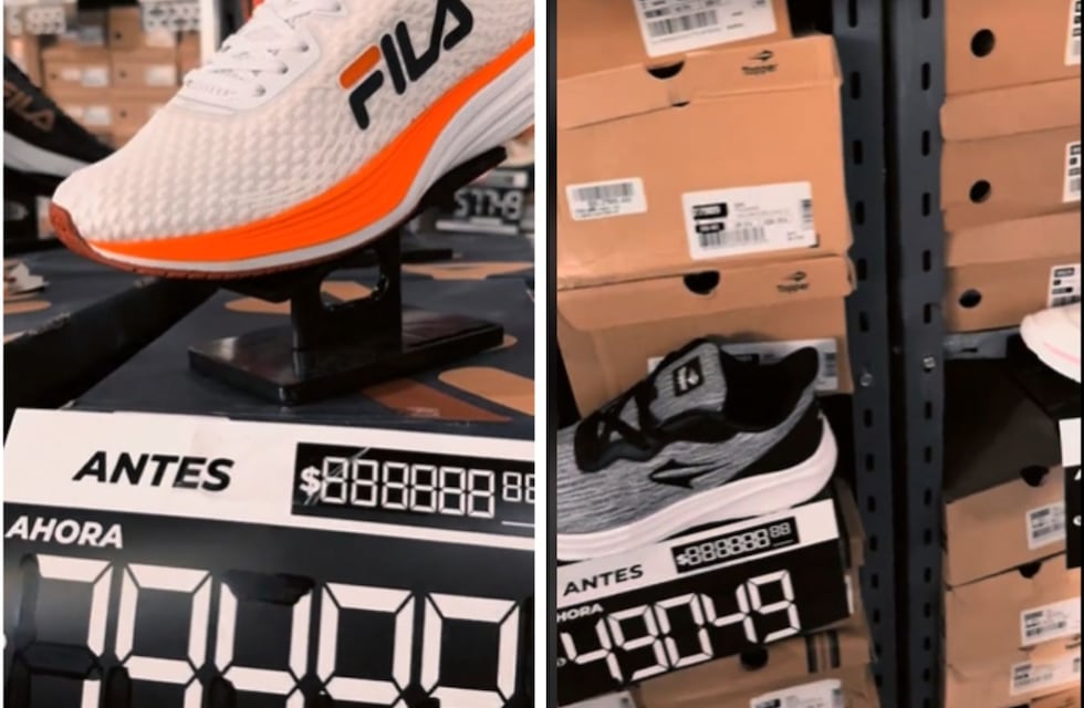 Precios de las zapatillas Adidas, Puma y Fila en el outlet que es furor en La Rural