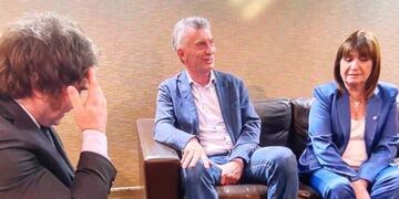 Milei, Macri y Bullrich esta noche.