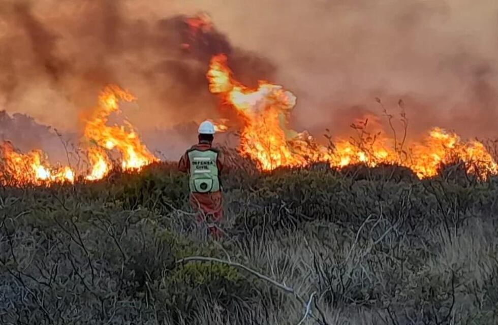 Incendios en Chubut: el fuego en Puerto Lobos se habría originado por un “asado mal apagado”
